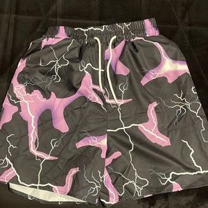 Shein purple lighting bolt shorts size small